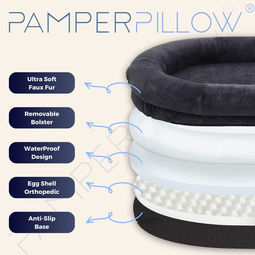 PamperPillow™️ - World's #1 Human Sized Dog Bed